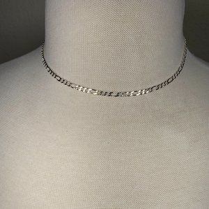 NEW 6.2 grams 16" Italian Figaro Chain Necklace in Sterling Silver